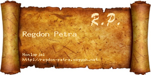 Regdon Petra névjegykártya