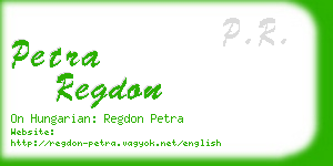 petra regdon business card